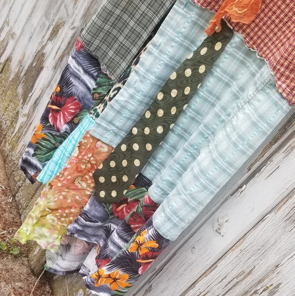 Boho Duster Patchwork Upcycled Art Wear - Picture 3 of 7